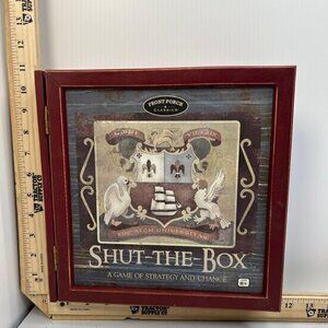 Shut The Box Game Bookshelf Edition Wooden Dice Game by Front Porch Classics